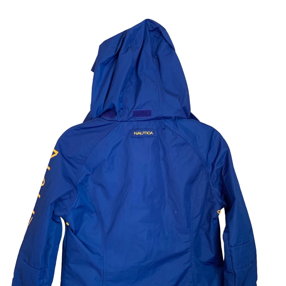 Nautica Womens Windbreaker Rain Jacket Out Blue Yellow Rain Size M #1080 - Picture 2 of 6